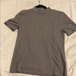 forever 21 grey striped turtle neck